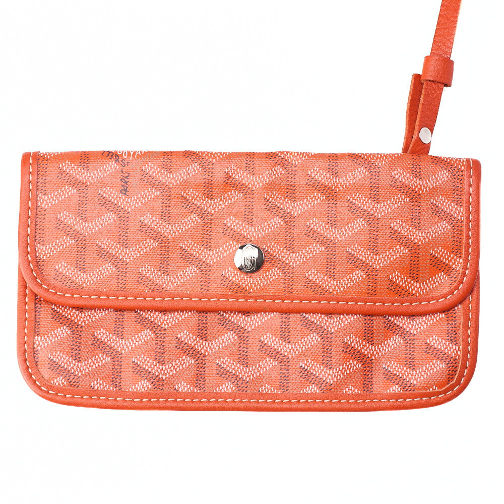ゴヤール [GOYARD] サンルイPM トートバッグ コーティングキャンバス オレンジ シルバー金具 中古