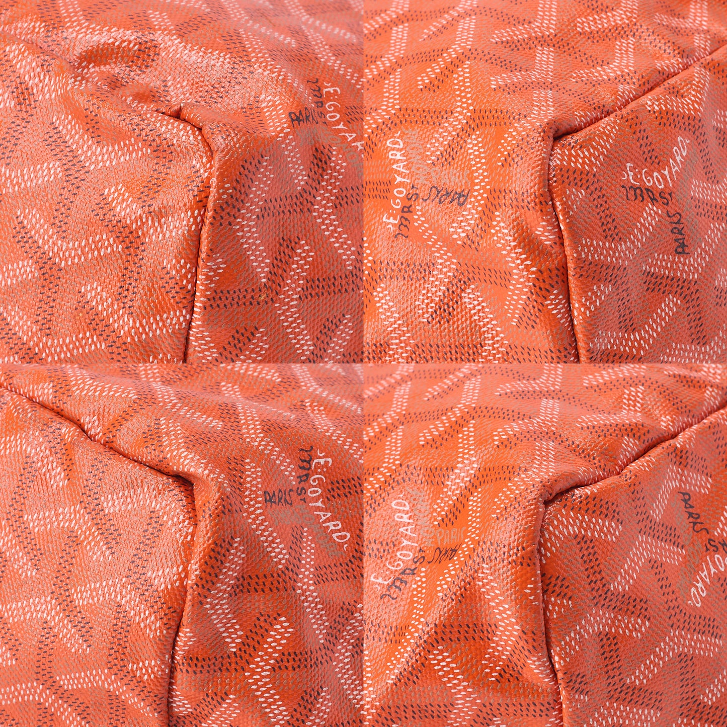 ゴヤール [GOYARD] サンルイPM トートバッグ コーティングキャンバス オレンジ シルバー金具 中古