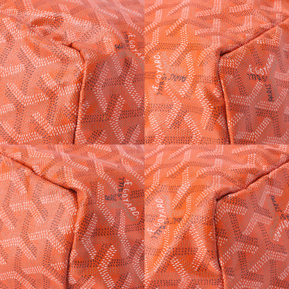 ゴヤール [GOYARD] サンルイPM トートバッグ コーティングキャンバス オレンジ シルバー金具 中古