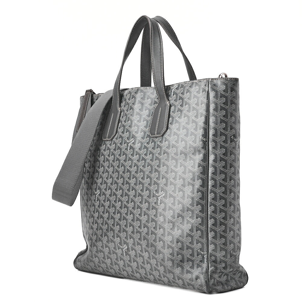 GOYARD [Goyard] Sack Voltaire 2WAY Tote Bag PVCx Leather Gray Silver-Tone Hardware, Pre-Owned