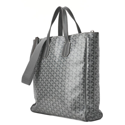 GOYARD [Goyard] Sack Voltaire 2WAY Tote Bag PVCx Leather Gray Silver-Tone Hardware, Pre-Owned