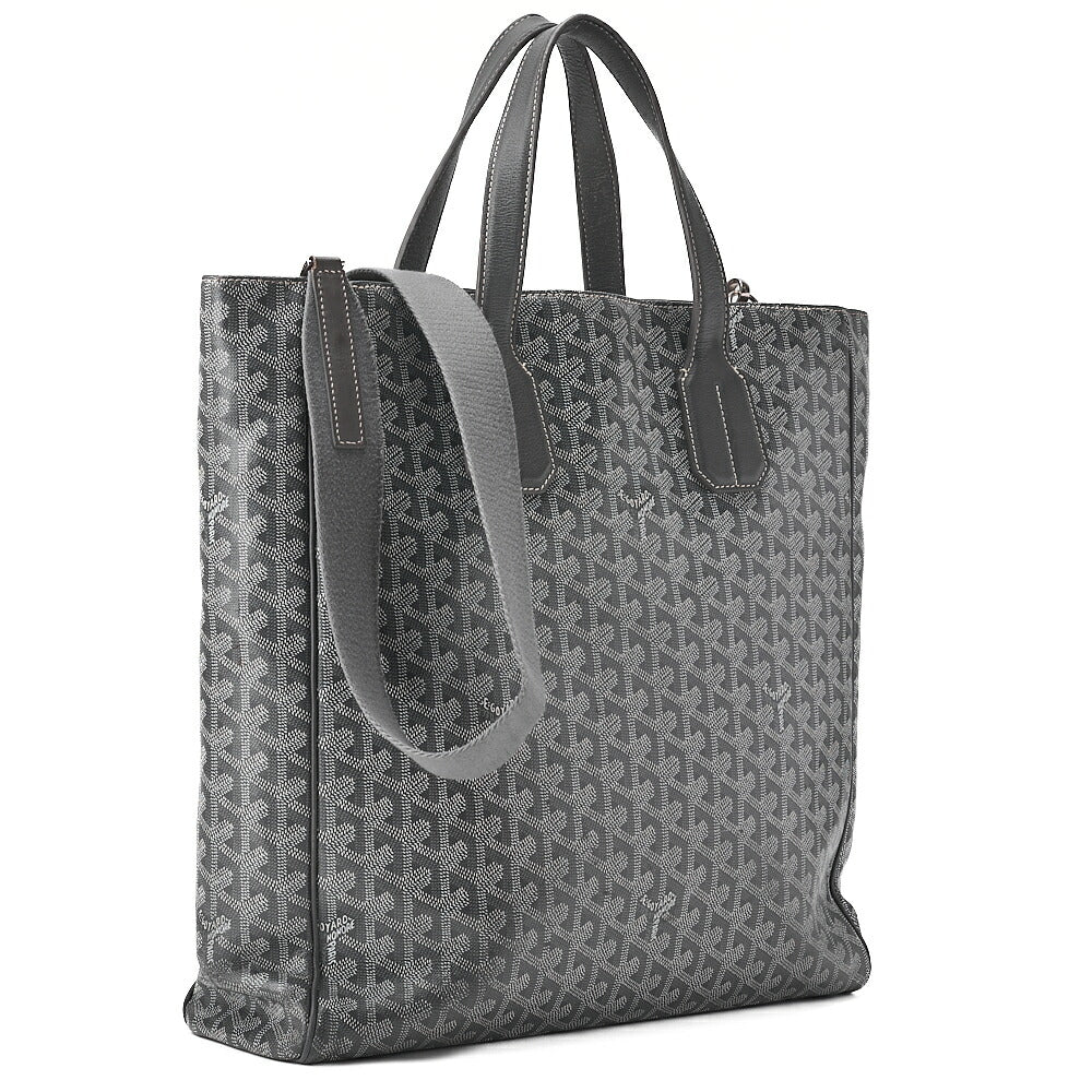 GOYARD [Goyard] Sack Voltaire 2WAY Tote Bag PVCx Leather Gray Silver-Tone Hardware, Pre-Owned