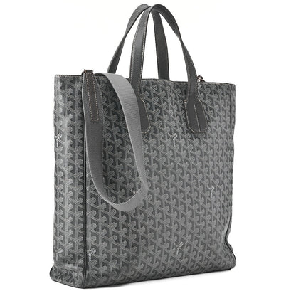 GOYARD [Goyard] Sack Voltaire 2WAY Tote Bag PVCx Leather Gray Silver-Tone Hardware, Pre-Owned