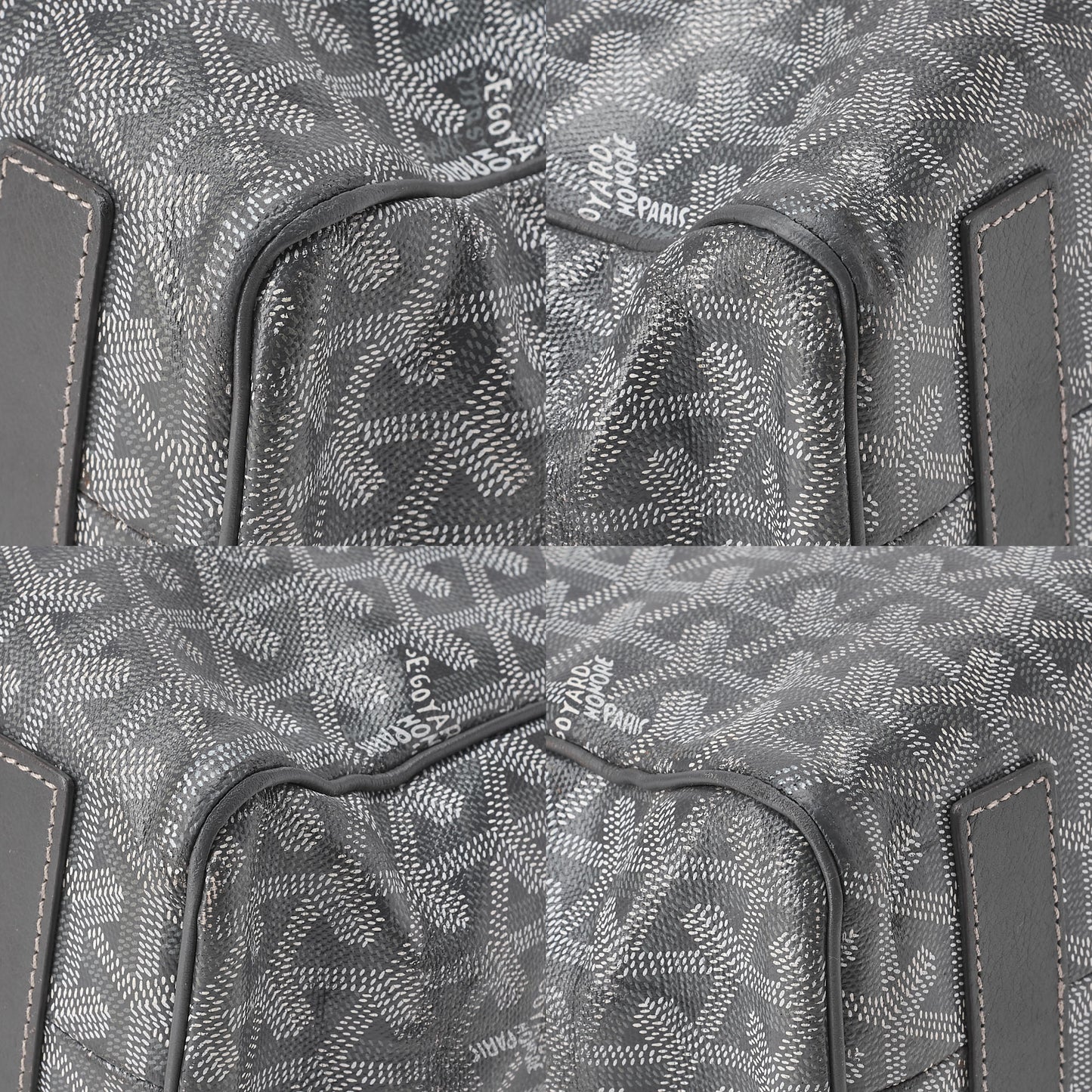 GOYARD [Goyard] Sack Voltaire 2WAY Tote Bag PVCx Leather Gray Silver-Tone Hardware, Pre-Owned