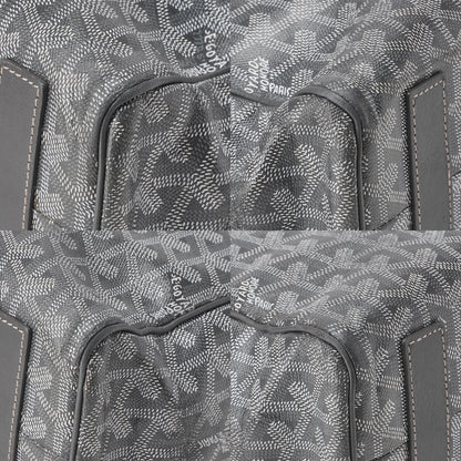 GOYARD [Goyard] Sack Voltaire 2WAY Tote Bag PVCx Leather Gray Silver-Tone Hardware, Pre-Owned