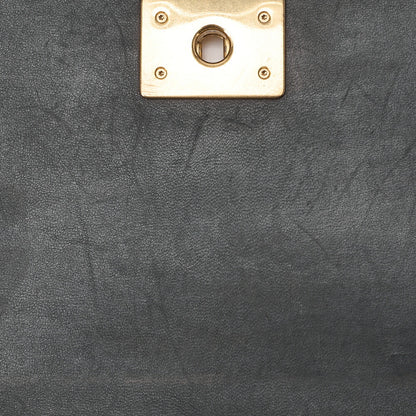 シャネル ツイード×ラムスキン ボーイシャネル 編み込みチェーン ショルダーバッグ 黒 ゴールド金具 中古