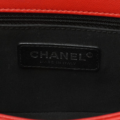 シャネル ショルダーバッグ マトラッセ シングルフラップ ターンロック ラムスキン バイカラー シルバー金具 中古