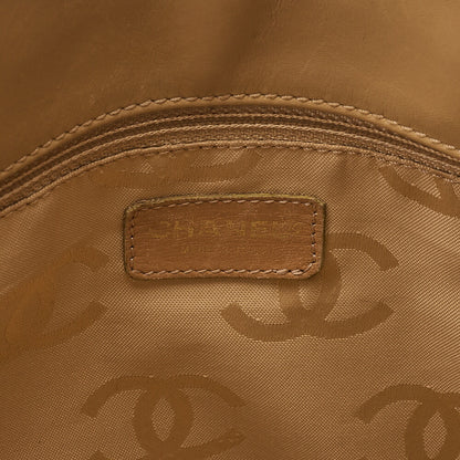 CHANEL ココマーク ワイルドステッチ トートバッグ カーフレザー ベージュ ゴールド金具 中古