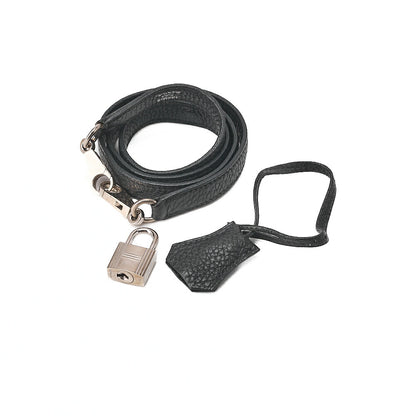 HERMES Kelly 32 Inseam Tryon 2way Shoulder Bag Black Silver-Tone Hardware, Pre-Owned