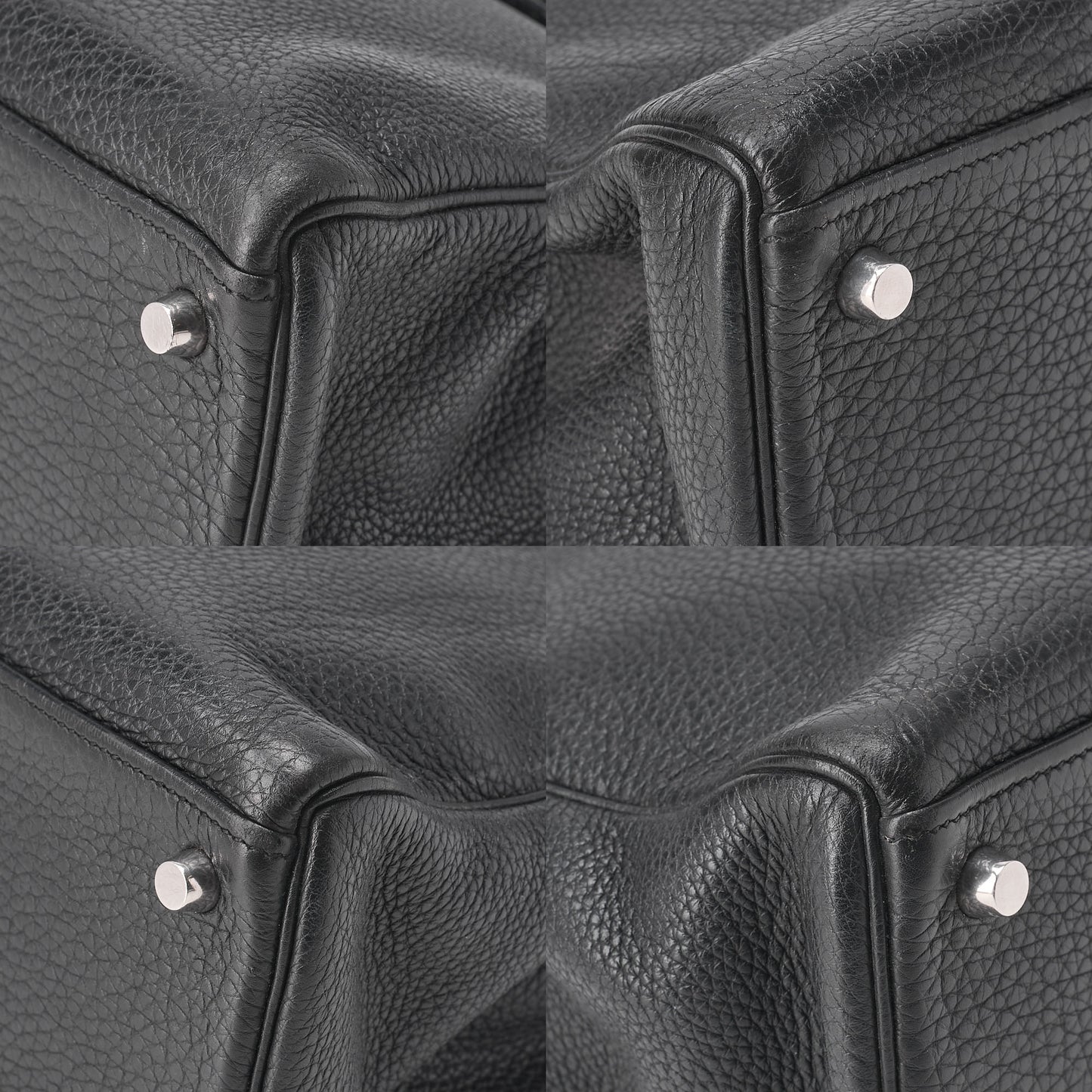 HERMES Kelly 32 Inseam Tryon 2way Shoulder Bag Black Silver-Tone Hardware, Pre-Owned