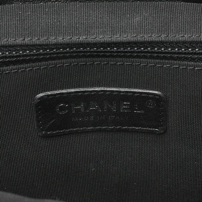CHANEL Lambskin MatelasseTurnlock Chain Backpack Black X Multicolor Silver-Tone Hardware, Pre-Owned