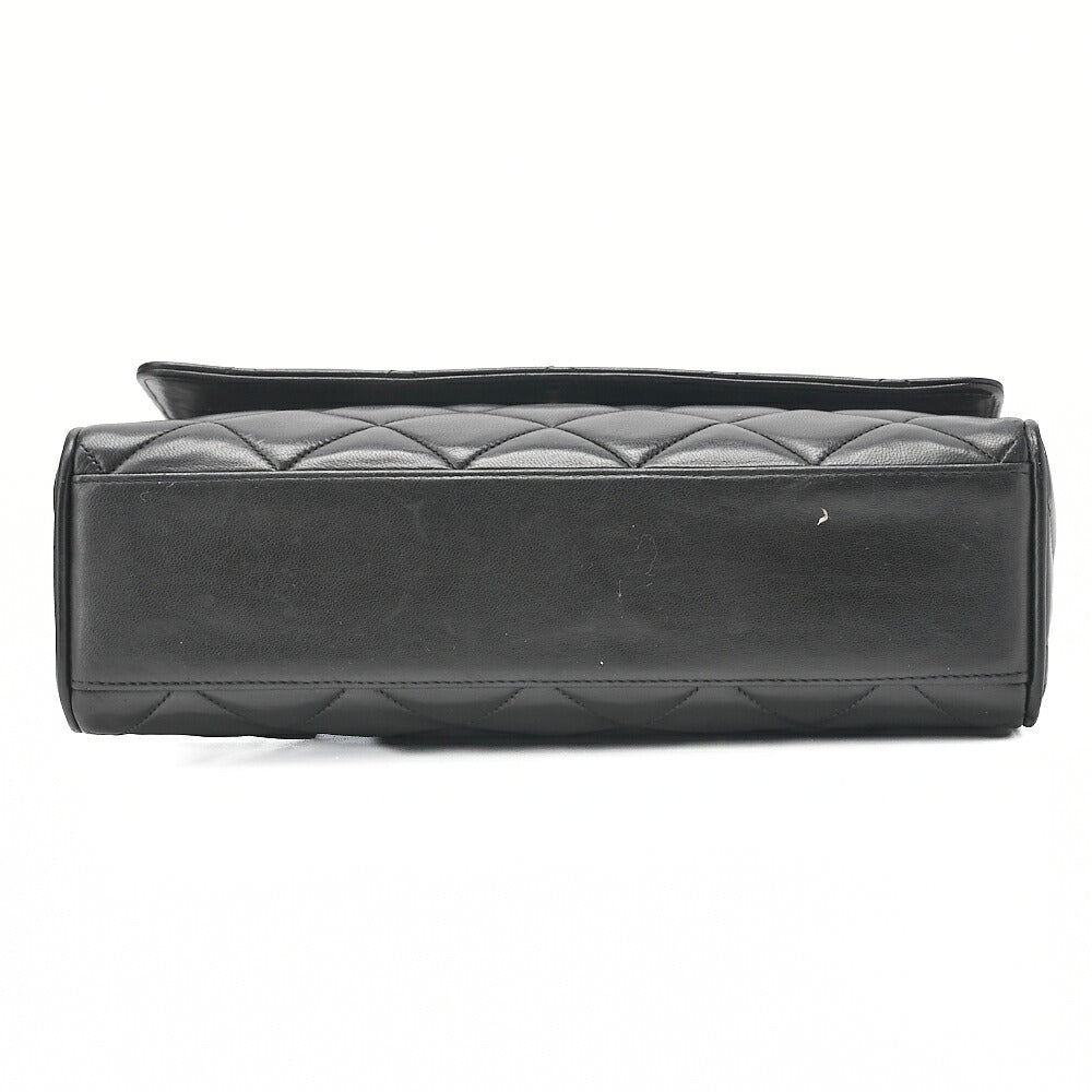 CHANEL Matelasse Cocomark Single Magnetic Lock One Shoulder Bag Lambskin Black Gold-Tone Hardware, Pre-Owned