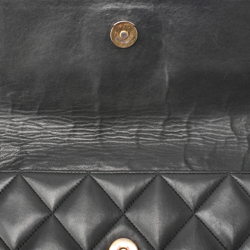 CHANEL Matelasse Cocomark Single Magnetic Lock One Shoulder Bag Lambskin Black Gold-Tone Hardware, Pre-Owned