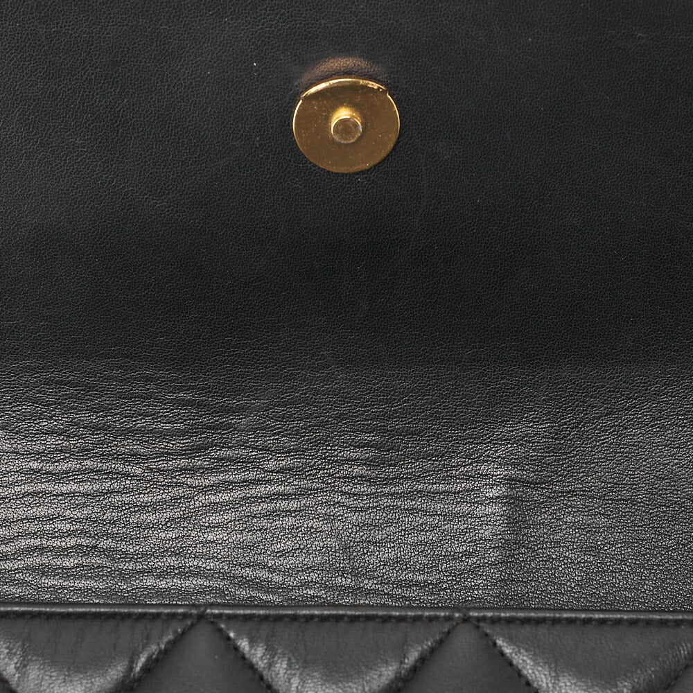 CHANEL Matelasse Coco Mark Single One Shoulder Bag Lambskin Black Gold-Tone Hardware, Pre-Owned