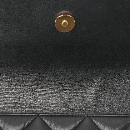 CHANEL Matelasse Coco Mark Single One Shoulder Bag Lambskin Black Gold-Tone Hardware, Pre-Owned
