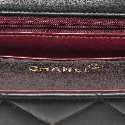 CHANEL Matelasse Coco Mark Single One Shoulder Bag Lambskin Black Gold-Tone Hardware, Pre-Owned