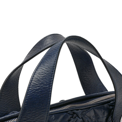 CHANEL Ultra Stitch Coco Mark 2way Handbag Vintage Calf Navy Silver-Tone Hardware, Pre-Owned
