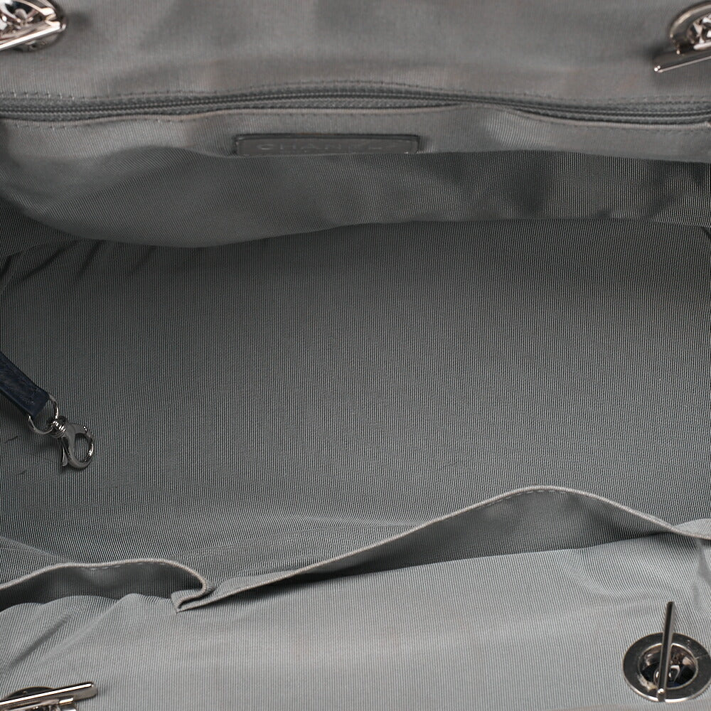 CHANEL Ultra Stitch Coco Mark 2way Handbag Vintage Calf Navy Silver-Tone Hardware, Pre-Owned