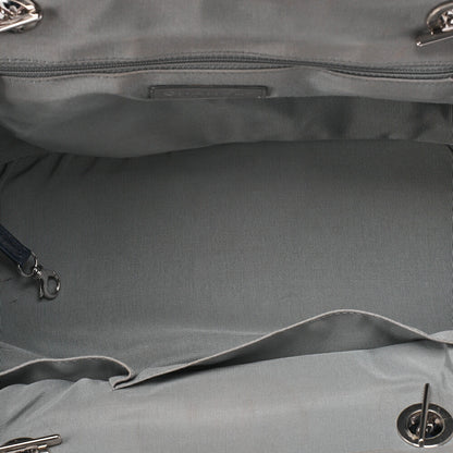 CHANEL Ultra Stitch Coco Mark 2way Handbag Vintage Calf Navy Silver-Tone Hardware, Pre-Owned