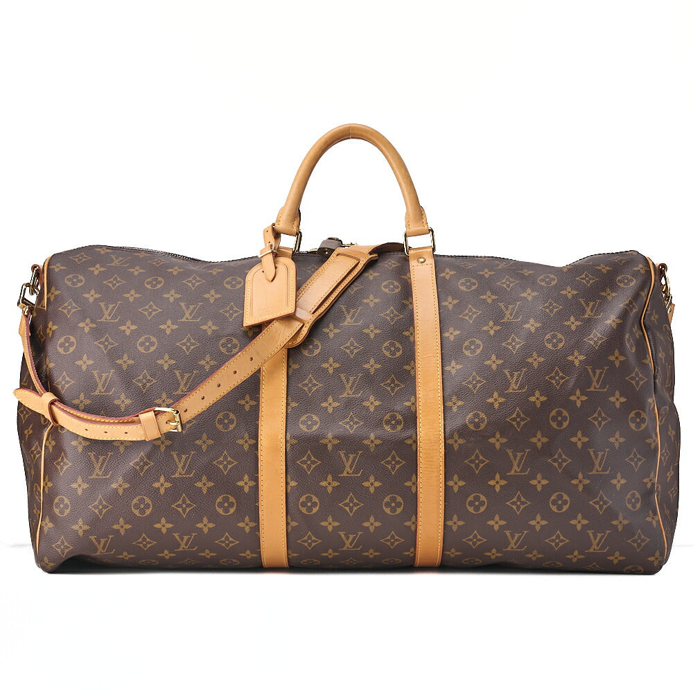LOUIS VUITTON ルイヴィトン モノグラム キーポル60 ボストンバッグ M41422 ブラウン ゴールド金具 中古