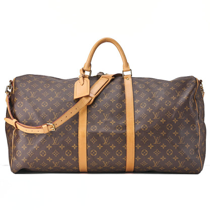 LOUIS VUITTON ルイヴィトン モノグラム キーポル60 ボストンバッグ M41422 ブラウン ゴールド金具 中古