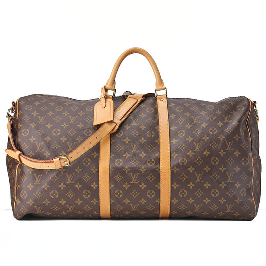 LOUIS VUITTON Louis Vuitton Monogram Keepol 60 Boston Bag M41422 Brown Gold-Tone Hardware, Pre-Owned