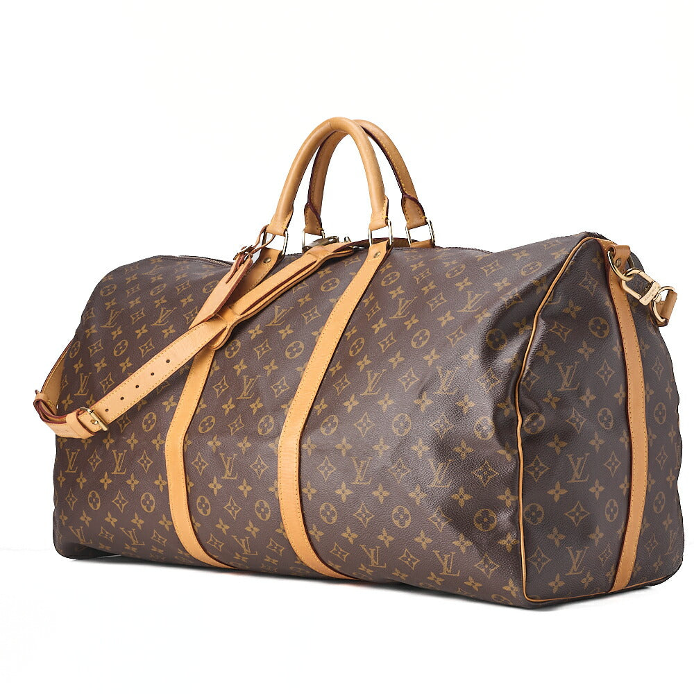 LOUIS VUITTON ルイヴィトン モノグラム キーポル60 ボストンバッグ M41422 ブラウン ゴールド金具 中古