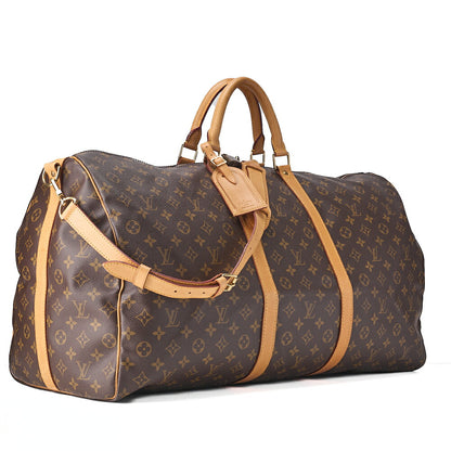 LOUIS VUITTON ルイヴィトン モノグラム キーポル60 ボストンバッグ M41422 ブラウン ゴールド金具 中古