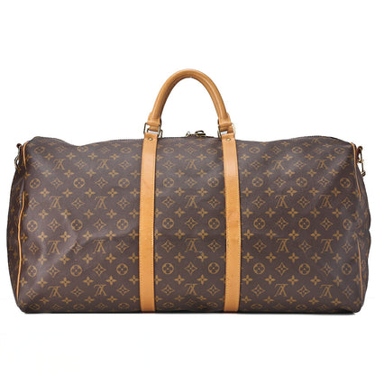 LOUIS VUITTON ルイヴィトン モノグラム キーポル60 ボストンバッグ M41422 ブラウン ゴールド金具 中古