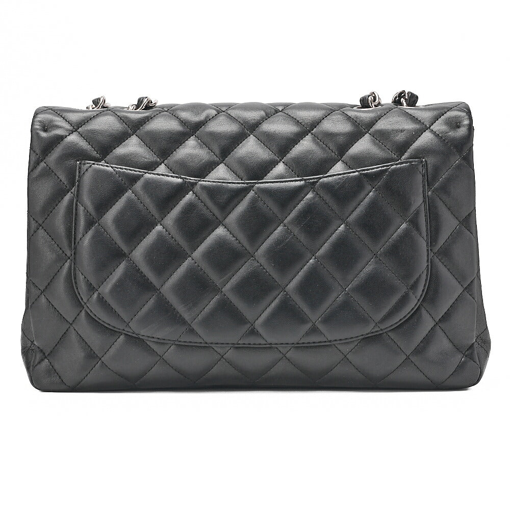 CHANEL Deca Matelasse30 Turnlock Chain Shoulder Bag Lambskin Black Silver-Tone Hardware, Pre-Owned