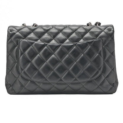CHANEL Deca Matelasse30 Turnlock Chain Shoulder Bag Lambskin Black Silver-Tone Hardware, Pre-Owned