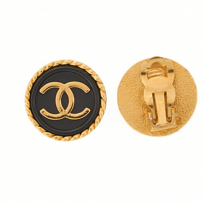 CHANEL Chanel Earrings Cocomark GP x Plastic 96P Gold Gold Plated-Tone Hardware, Pre-Owned