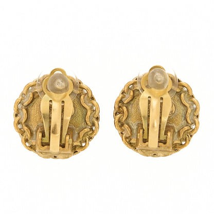 CHANEL Coco Mark Earrings 95P GP Gold Gold Plated-Tone Hardware, Pre-Owned