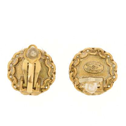 CHANEL Coco Mark Earrings 95P GP Gold Gold Plated-Tone Hardware, Pre-Owned