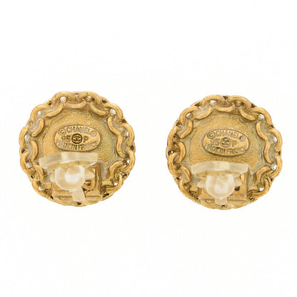 CHANEL Coco Mark Earrings 95P GP Gold Gold Plated-Tone Hardware, Pre-Owned