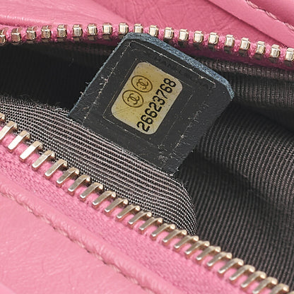 CHANEL チェーンショルダーバッグ マトラッセ ガブリエルド ヴィンテージカーフ ブラック x ネイビー x ピンク シルバー金具 x ゴールド金具, 中古品