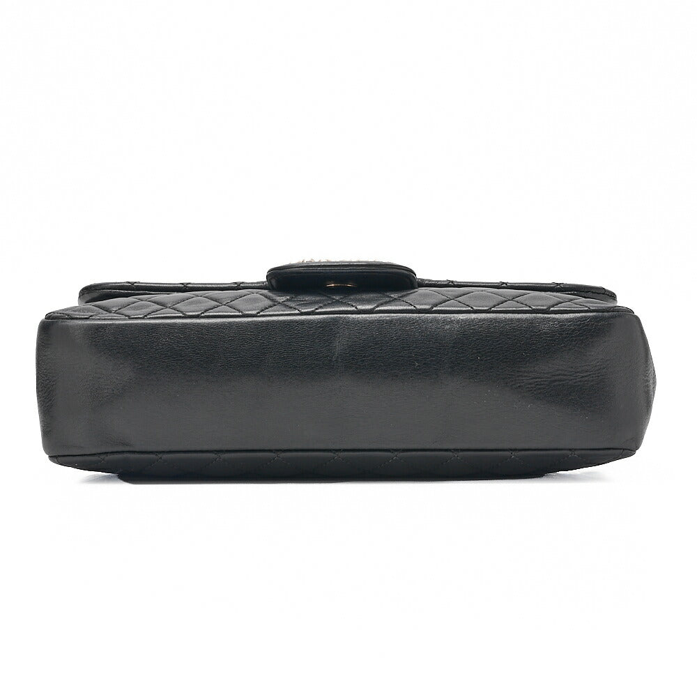 CHANEL Lambskin Matelasse 25cm Westminster Pearl Chain Hand Black Gold-Tone Hardware, Pre-Owned