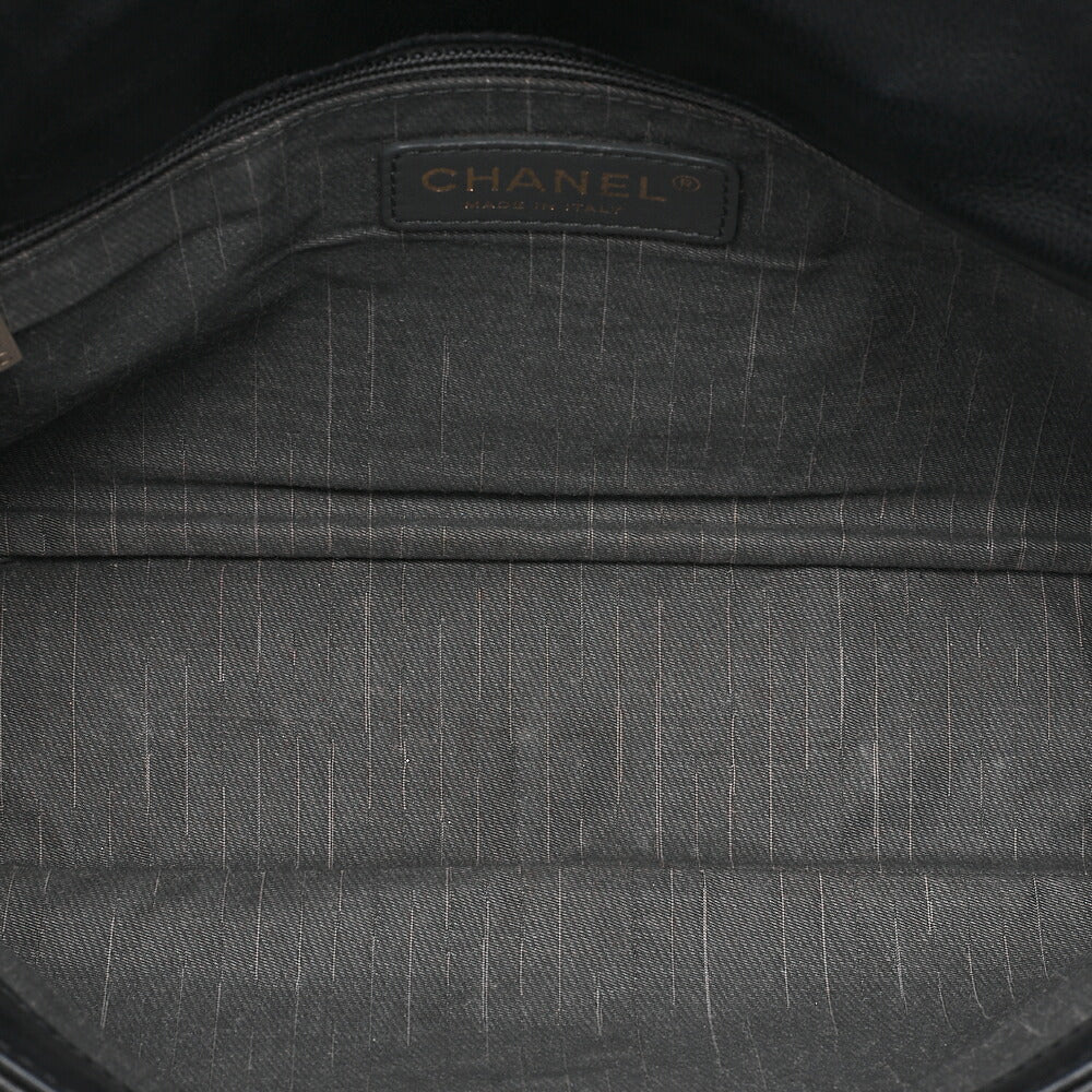 CHANEL Lambskin Matelasse 25cm Westminster Pearl Chain Hand Black Gold-Tone Hardware, Pre-Owned