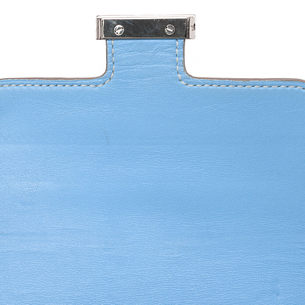 HERMES Constance Compact Bi-Fold Wallet Epson Blue Paradise Silver-Tone Hardware, Pre-Owned