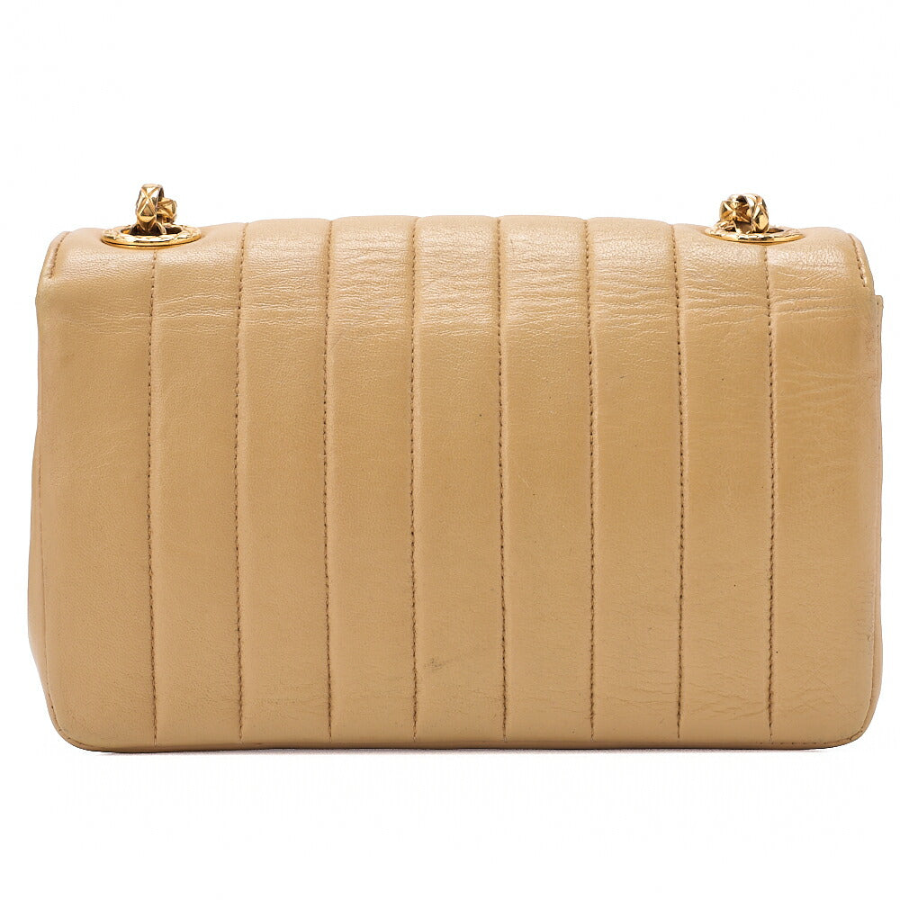 CHANEL Mademoiselle Single Bijoux Chain Shoulder Lambskin Beige Gold-Tone Hardware, Pre-Owned