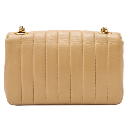 CHANEL Mademoiselle Single Bijoux Chain Shoulder Lambskin Beige Gold-Tone Hardware, Pre-Owned