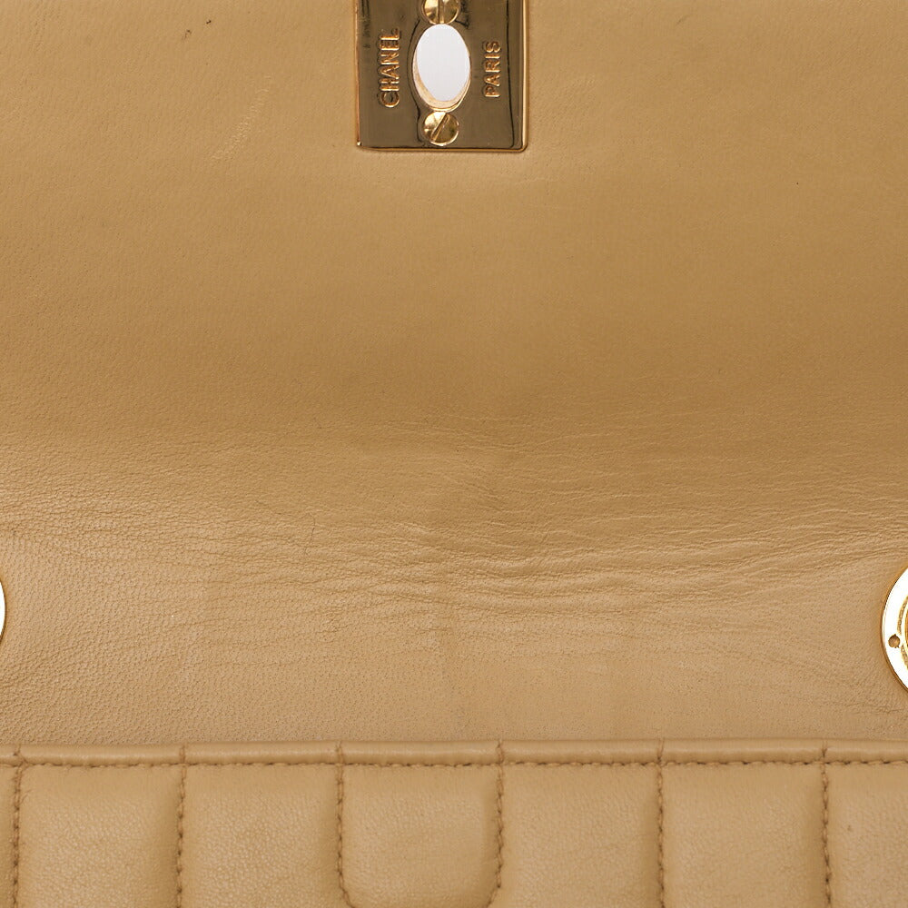 CHANEL Mademoiselle Single Bijoux Chain Shoulder Lambskin Beige Gold-Tone Hardware, Pre-Owned