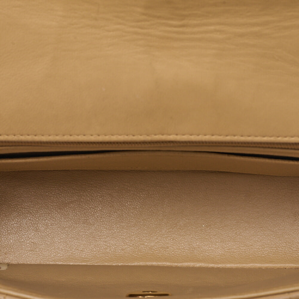 CHANEL Mademoiselle Single Bijoux Chain Shoulder Lambskin Beige Gold-Tone Hardware, Pre-Owned