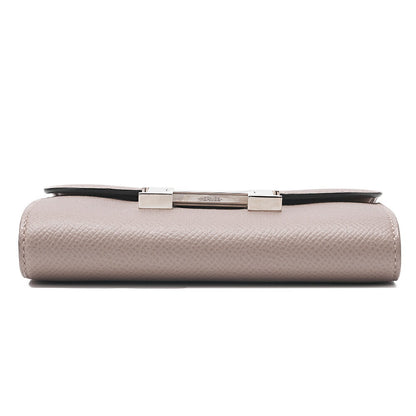 HERMES Constance Compact Bi-fold Wallet Epson Etowoop Silver-Tone Hardware, Pre-Owned