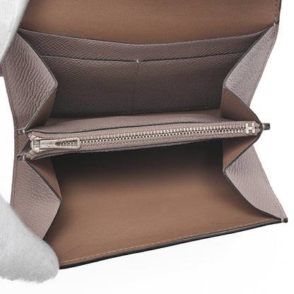 HERMES Constance Compact Bi-fold Wallet Epson Etowoop Silver-Tone Hardware, Pre-Owned
