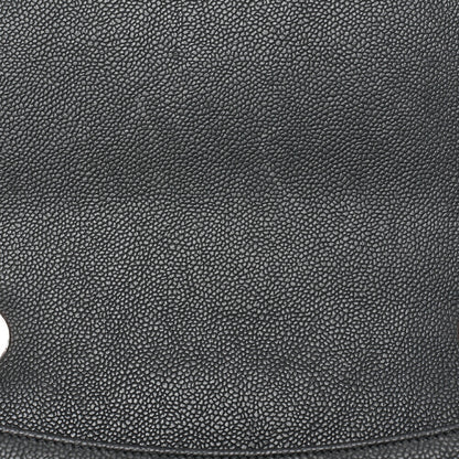 CHANEL Matelasse Half Coco Mark 2WAY Shoulder Caviar Skin Black x Blue Gold-Tone Hardware, Pre-Owned