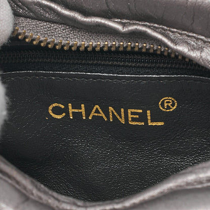 CHANEL Coco Mark Fringe Chain Shoulder Lambskin Silver (Gold-Tone Hardware, Pre-Owned
