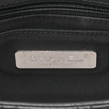 シャネル マトラッセ サークル ココ シングル フラップ チェーンショルダー ラムスキン 黒 ゴールド金具 X シルバー金具 中古品