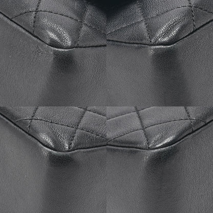 シャネル マトラッセ サークル ココ シングル フラップ チェーンショルダー ラムスキン 黒 ゴールド金具 X シルバー金具 中古品