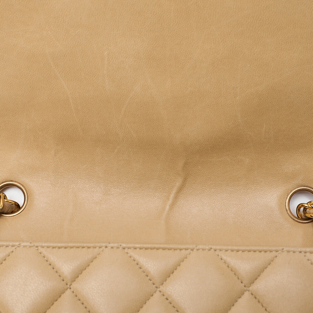 CHANEL Matlasse Diana Flap 25cm Chain Shoulder Lambskin Black x beige Gold-Tone Hardware, Pre-Owned